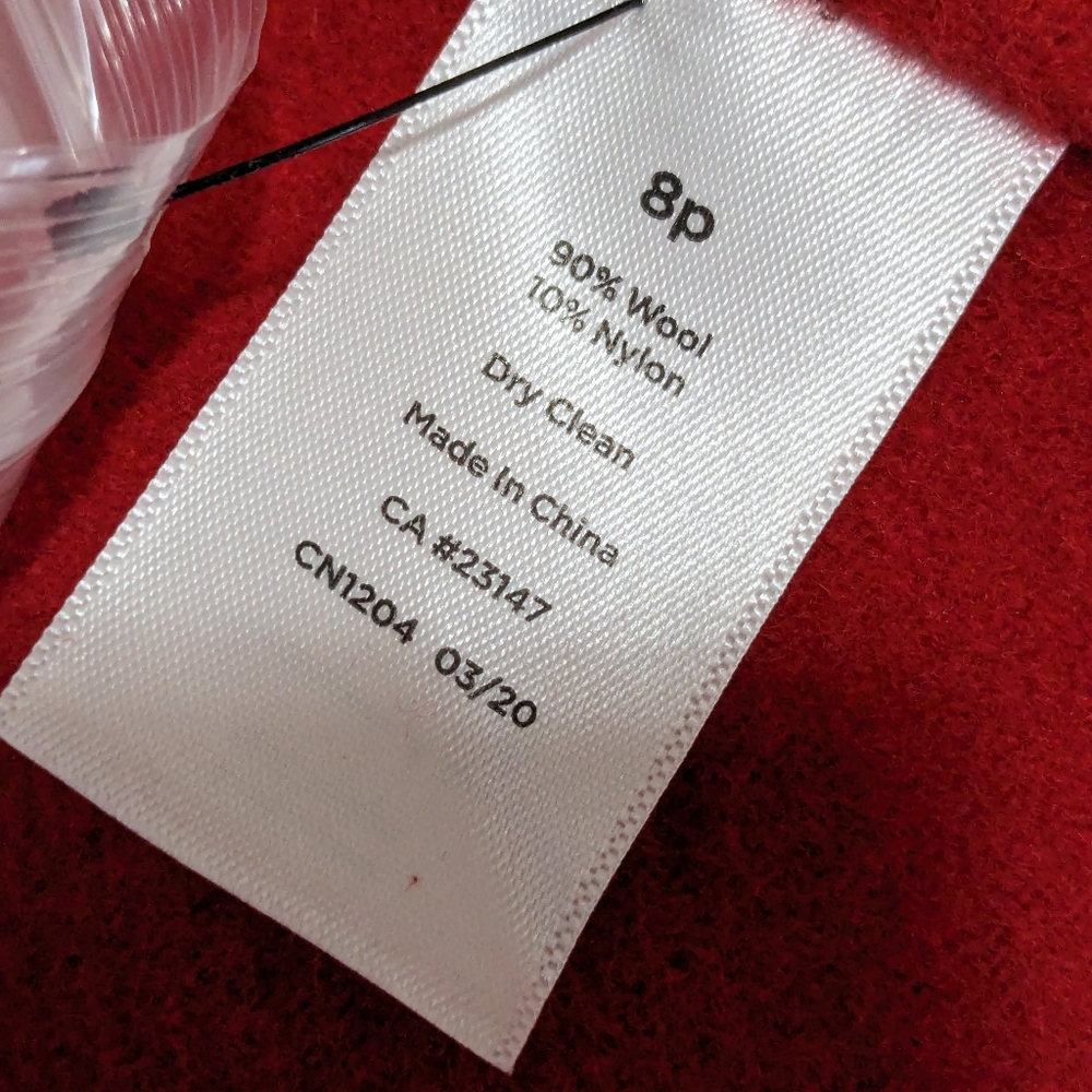 Wool Soft Red Jacket Talbots Medium - image 8